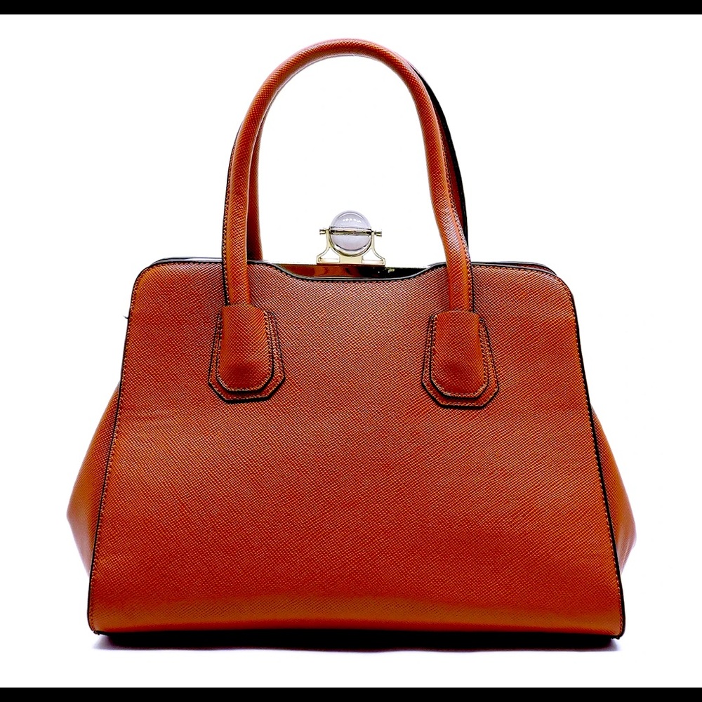 Tan Satchel with Shoulder Strap